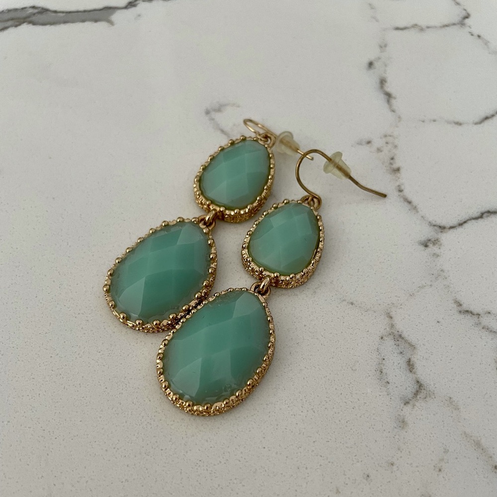 Teal blue earrings